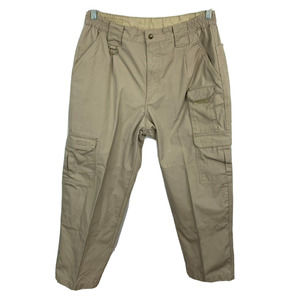 Propper Cargo‎ Pants Mens Sz 36 Khaki Cotton Canvas Cargo Pockets Uniform Work